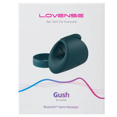 Lovense Gush Flexible App-Controlled Intimate Device, Waterproof, Black