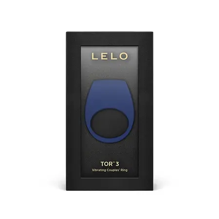 LELO TOR 3 Blue Smart Vibrating Ring, App-Controlled, Silicone, Medium