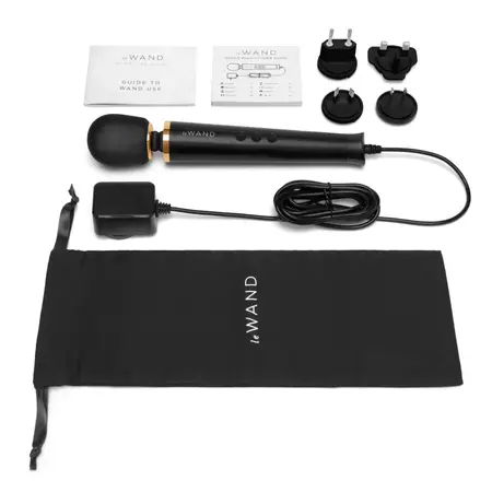 Le Wand Powerful Petite Plug-In Massager Black - Corded Compact Model
