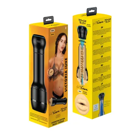 Kiiroo PowerBlow & Feel Victoria June Mouth Interactive Set, 23.5cm