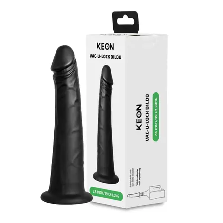 Kiiroo Keon Vacuum-Lock Silicone Attachment 19 cm Black - Anatomical Model