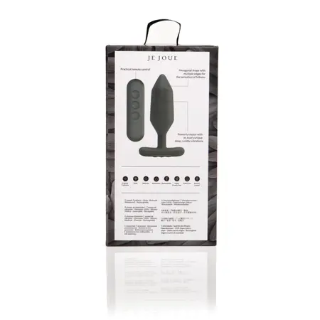 Je Joue Onyx Intimate Plug with Remote Control, Weighted Silicone, Black