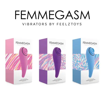 FeelzToys FemmeGasm Turquoise Dual Motor Tapping & Vibrating Device