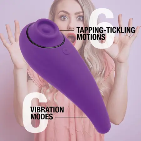 FeelzToys FemmeGasm Tapping & Tickling System Violet 140mm
