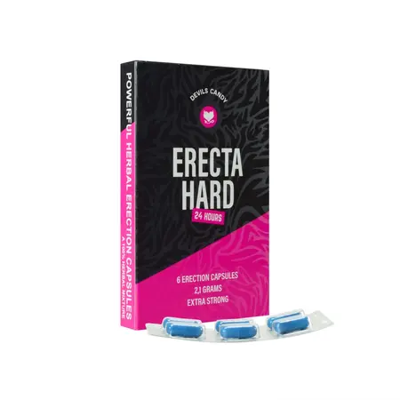 Devil's Candy Erecta Hard 6 Capsules - Herbal Supplement for Men