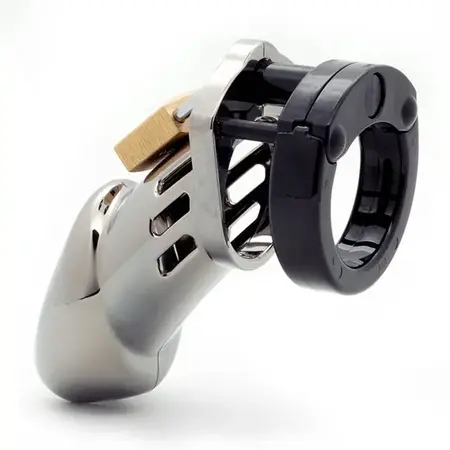 CB-X CB-6000 Chrome Chastity System 35 mm Adjustable Polycarbonate