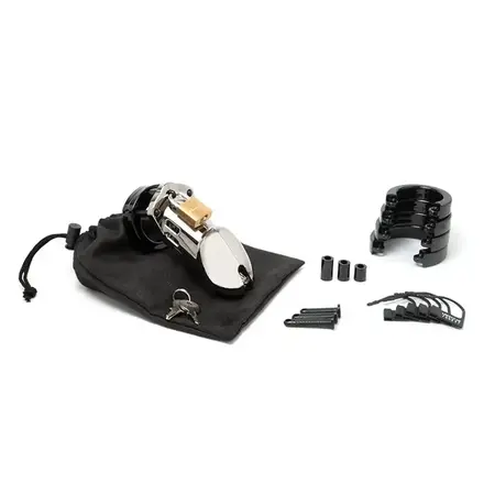 CB-X CB-6000 Chrome Chastity System 35 mm Adjustable Polycarbonate