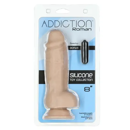 Addiction Roman Silicone Intimate Toy 20cm Beige with Suction Base