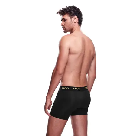 Envy Mesh Long Boxer Black M/L - Breathable Stretch Fabric