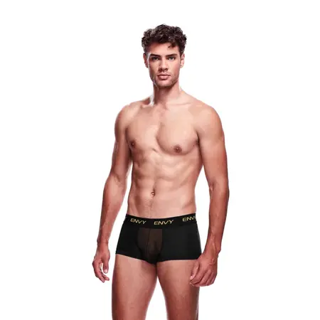 Envy Mesh Short Boxer Black L/XL - Breathable Lightweight Design