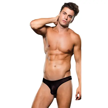 Envy Mesh Thong Black M/L - Breathable Lightweight Design