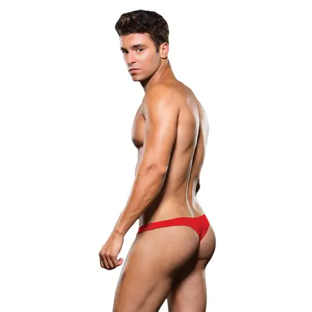 ENVY Microfiber Lowrise Zip Thong Red M/L - Comfort & Style