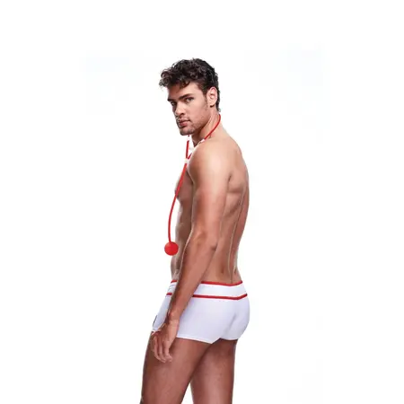 Envy Doctor Love Set M/L - Two-Piece Medical Costume, White/Red