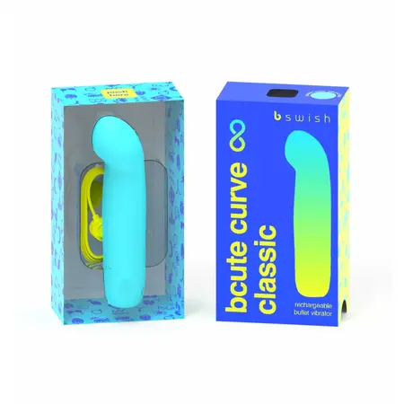 B Swish Bcute Curve Infinite Classic Massager Electric Blue Silicone