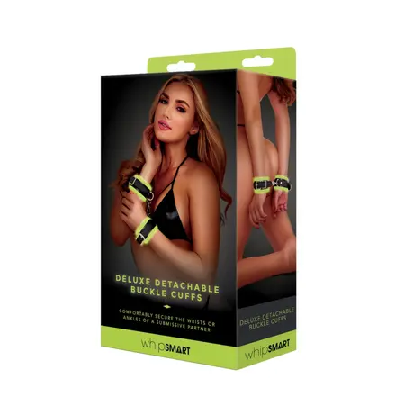 Whipsmart Glow Deluxe Buckle Cuffs Luminous Adjustable 11in