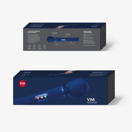 Fun Factory Vim Weighted Wand Massager Midnight Blue 31.3cm Rechargeable