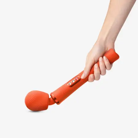 Fun Factory Vim Sunrise Orange Weighted Wand Massager 31.3cm Quiet Power