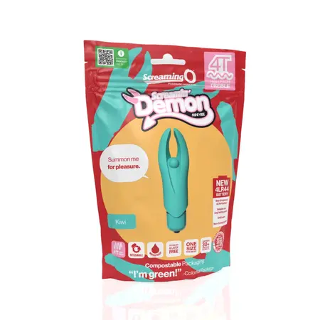 The Screaming O 4T DemonKiwi Mini Silicone Intimate Massager, Waterproof
