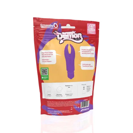 The Screaming O 4T DemonGrape Mini Vibrator Flexible Silicone Purple