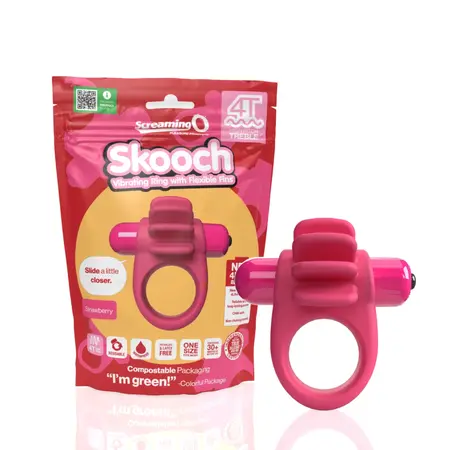 The Screaming O 4T Skooch Intimate Vibrating System Strawberry
