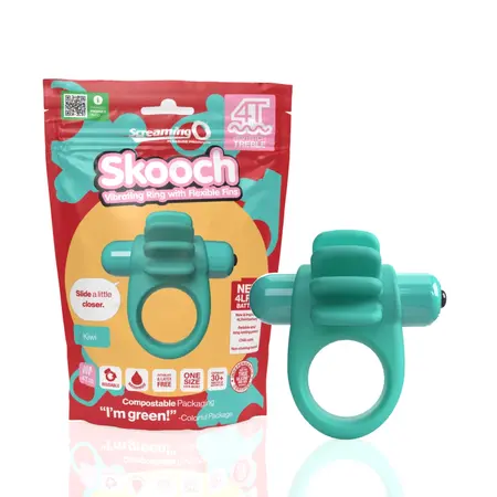 The Screaming O 4T Skooch Kiwi Vibrating Stimulation Ring, Waterproof