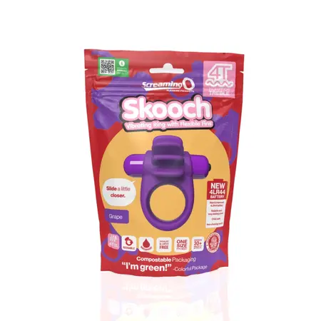 The Screaming O 4T Skooch Grape Vibrating Silicone Ring Waterproof