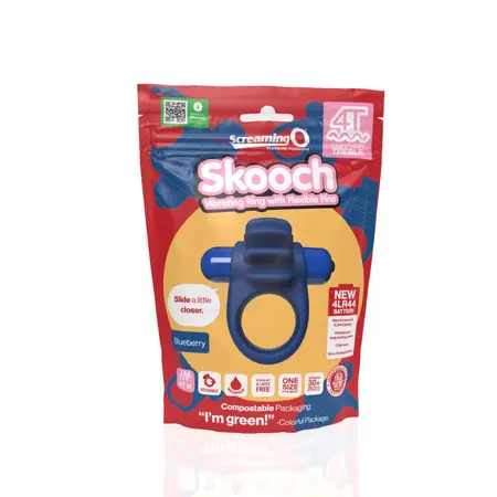 The Screaming O 4T Skooch Blueberry Vibrating Ring Silicone Waterproof