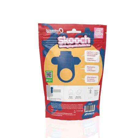 The Screaming O 4T Skooch Blueberry Vibrating Ring Silicone Waterproof
