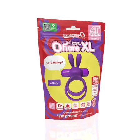 The Screaming O 4T Ohare XL Intimate Ring Vibrator Grape Silicone