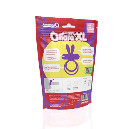 The Screaming O 4T Ohare XL Intimate Ring Vibrator Grape Silicone