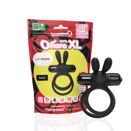 The Screaming O 4T Ohare XL Black Silicone Ring Intimate System