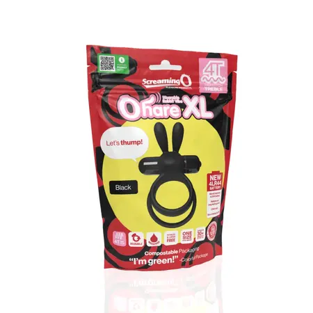 The Screaming O 4T Ohare XL Black Silicone Ring Intimate System