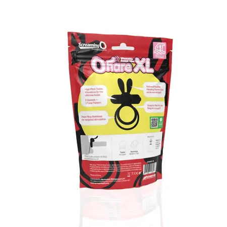 The Screaming O 4T Ohare XL Black Silicone Ring Intimate System