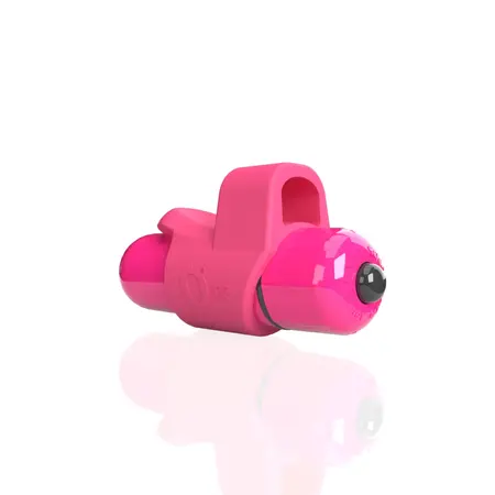 The Screaming O 4T FingO Slim Finger Vibrator Strawberry Silicone