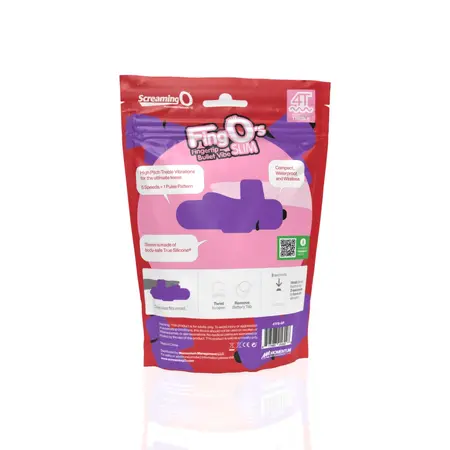The Screaming O 4T FingO SlimGrape Finger Vibe, 6-Function, Waterproof