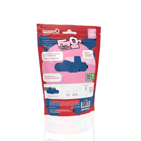 The Screaming O 4T FingO Slim Blueberry Finger Vibrator, Waterproof