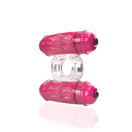 The Screaming O 4T Double Wammy Intimate Ring Strawberry Pink