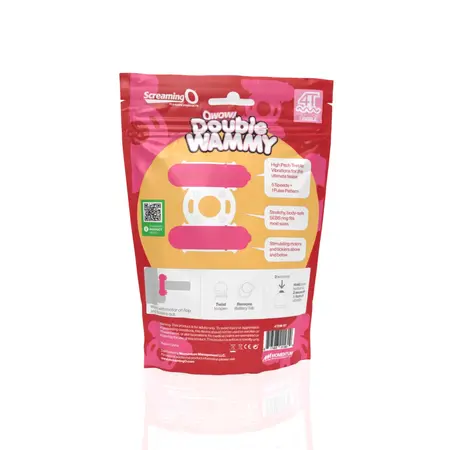 The Screaming O 4T Double Wammy Intimate Ring Strawberry Pink
