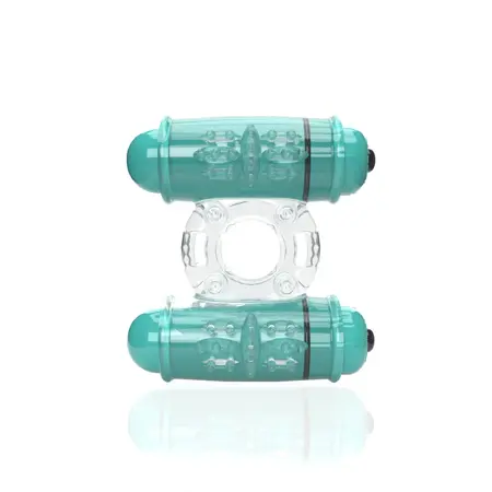 The Screaming O 4T Double Wammy Kiwi Vibrating Ring, Dual-Motor, Waterproof