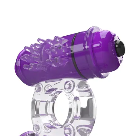 The Screaming O 4T Double Wammy Intimate Ring Grape Waterproof Twin Motor
