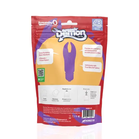 The Screaming O 4B Demon Grape Mini Massager Flexible Silicone