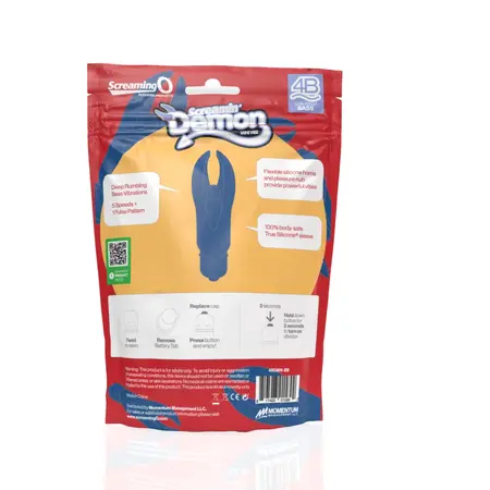 The Screaming O 4B DemonBlueberry Mini Vibe Silicone Waterproof Blue