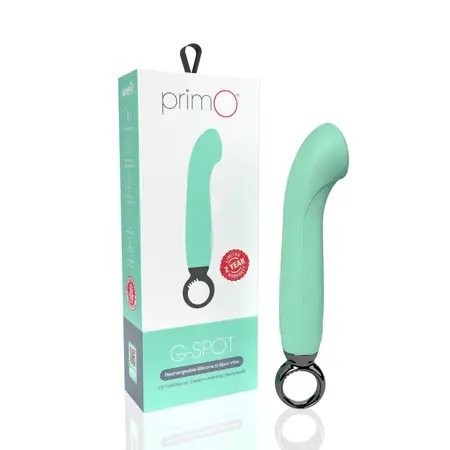 The Screaming O Primo G-Spot Kiwi Vibrator - Rechargeable Silicone, 6.25