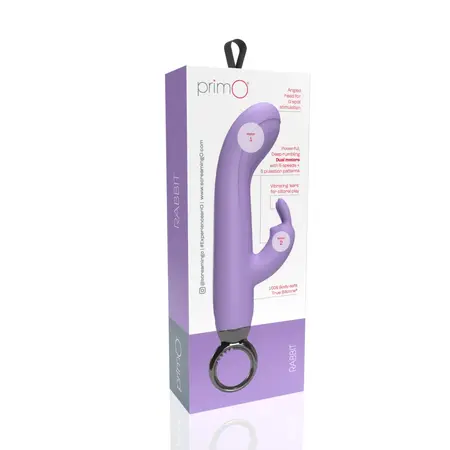 The Screaming O Primo Rabbit Lilac - Rechargeable Silicone Model, 4.5”
