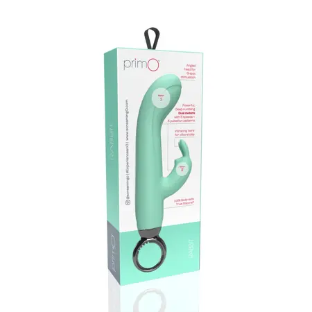 The Screaming O Primo RabbitKiwi Rechargeable Silicone Model - 4.5” Green