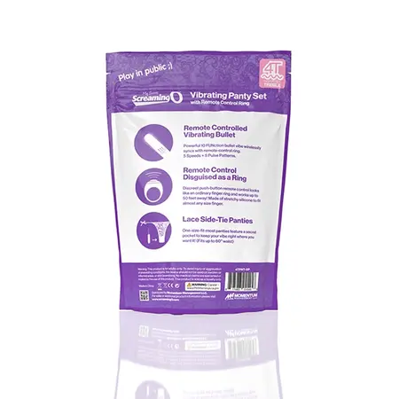 The Screaming O My Secret 4T Panty Vibe Grape - Remote Control Set