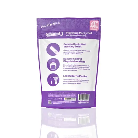 The Screaming O My Secret 4T Panty Vibe Grape - Remote Control Set