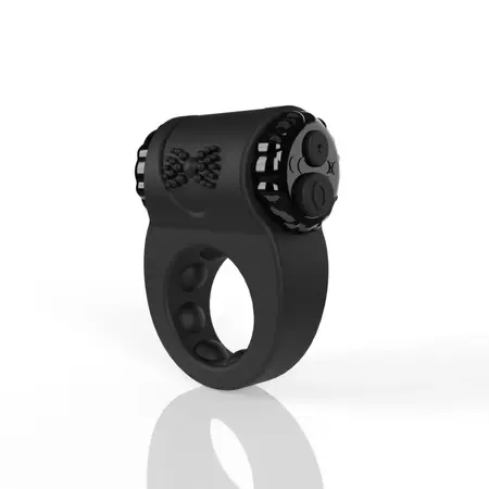 The Screaming O Charged Big O Ritz Black Rechargeable Ring, Silicone