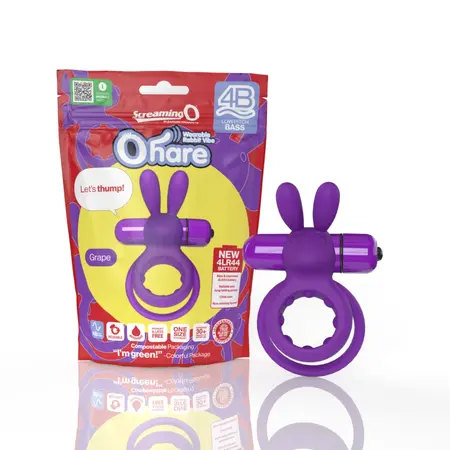 The Screaming O 4B Ohare Grape Silicone Dual-Ring Vibrating System
