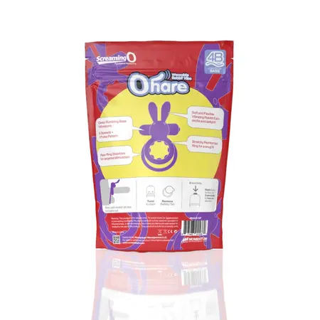 The Screaming O 4B Ohare Grape Silicone Dual-Ring Vibrating System